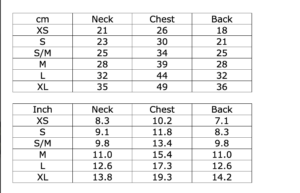 Violette Hooded Pants Size Chart